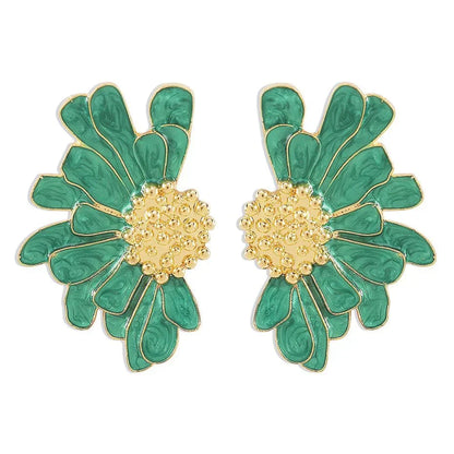 Trendy Floral Dangle Earrings