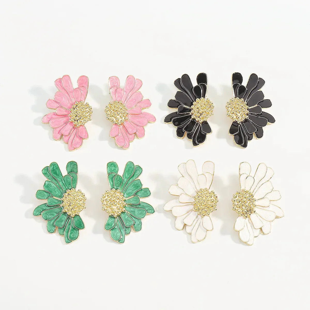 Trendy Floral Dangle Earrings