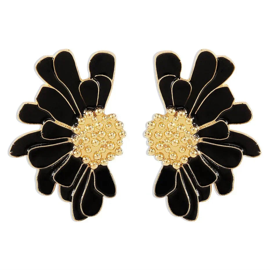 Trendy Floral Dangle Earrings