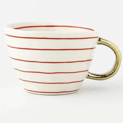 Elegant Gold Accented Ceramic Coffee Mug