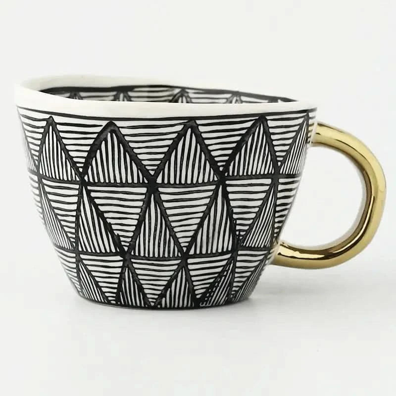 Elegant Gold Accented Ceramic Coffee Mug - Luxicro