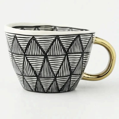 Elegant Gold Accented Ceramic Coffee Mug - Luxicro