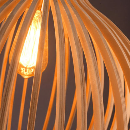 Natural Wood Pendant Light - Country Chic