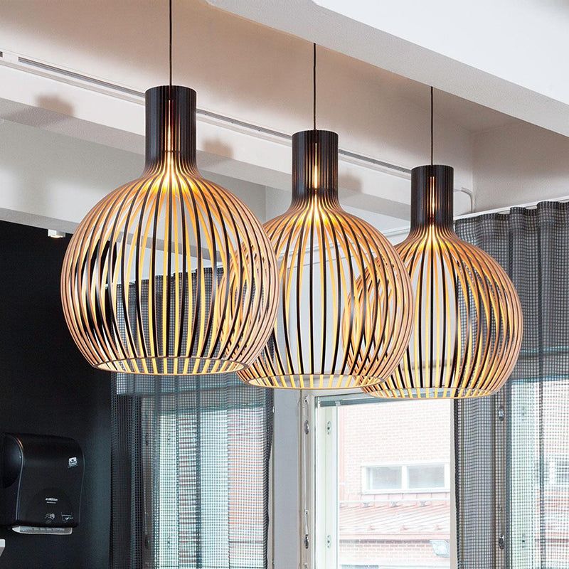 Natural Wood Pendant Light - Country Chic