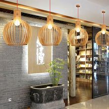 Natural Wood Pendant Light - Country Chic