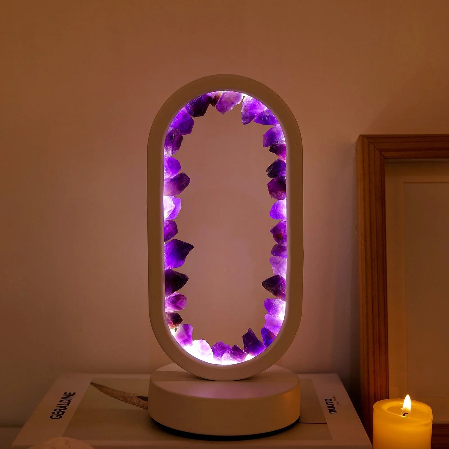Luxurious Amethyst Desk Light