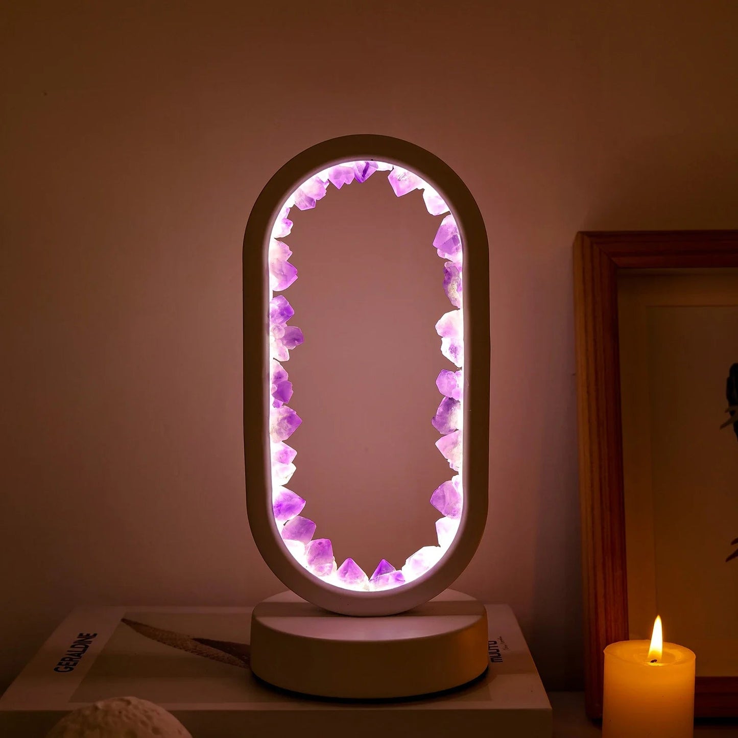 Luxurious Amethyst Desk Light