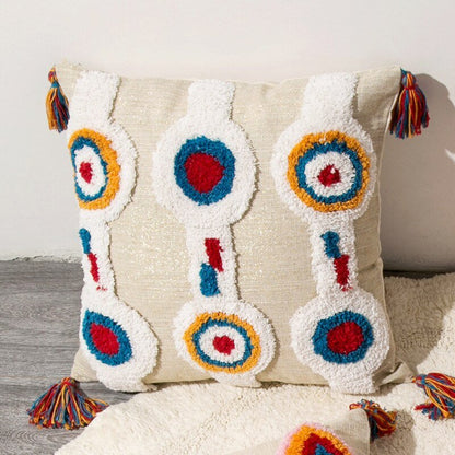 Vibrant Pattern Throw Pillow in Boho Style - Luxicro