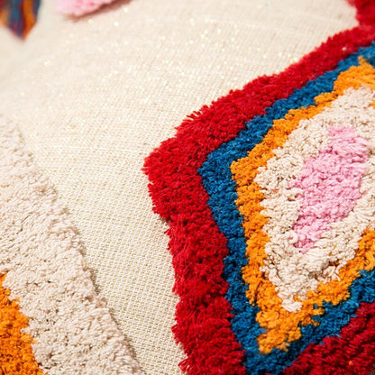 Vibrant Pattern Throw Pillow in Boho Style