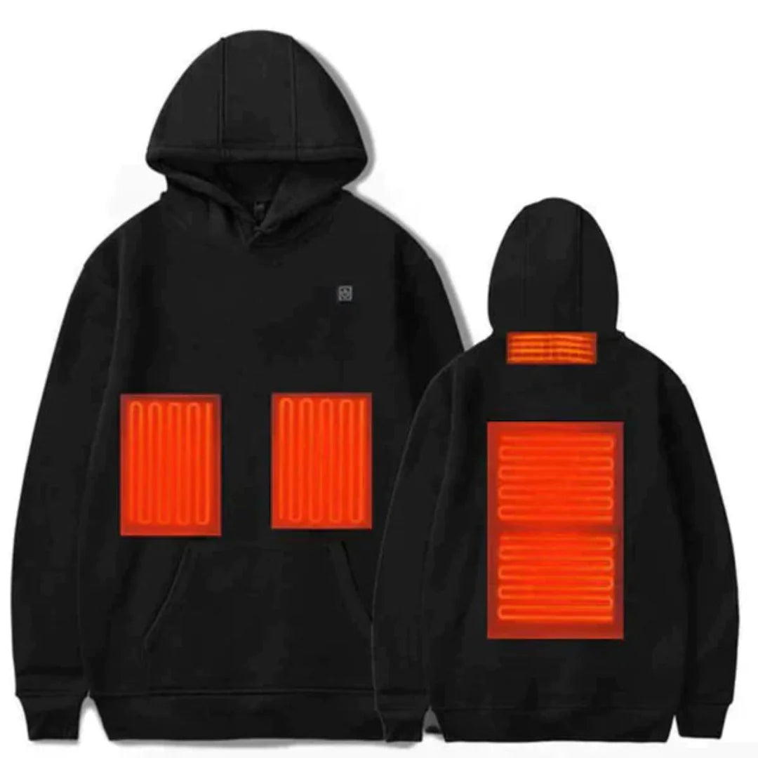 Cozy Thermal Hoodie with Adjustable Heat Setting - Luxicro