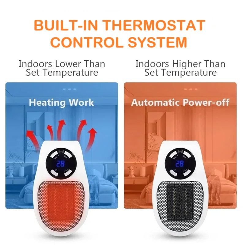 Compact Personal Space Heater with Digital Display