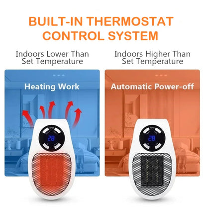 Compact Personal Space Heater with Digital Display