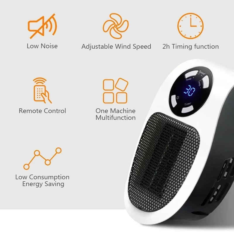 Compact Personal Space Heater with Digital Display