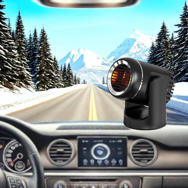 Compact Car Heater with 360 Rotation and Safety Feature - Luxicro