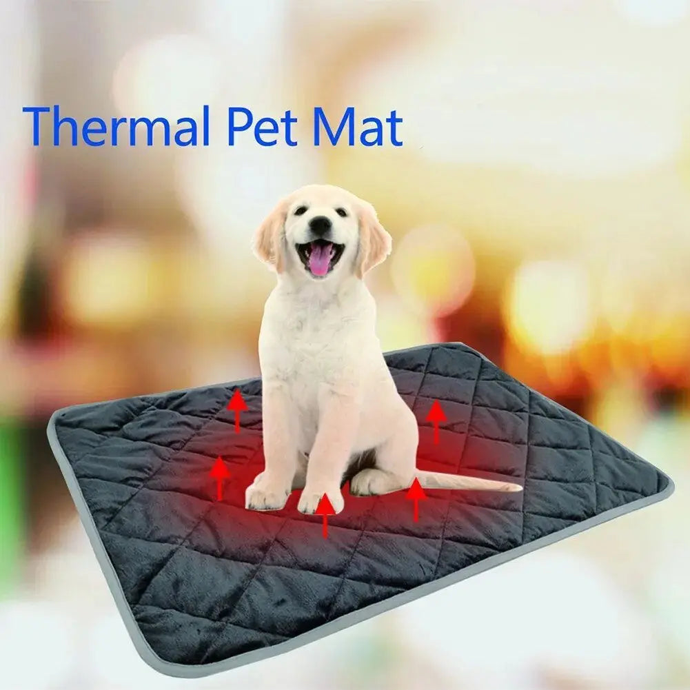 Cozy Heated Dog Bed: Warm Waterproof Pet Mat - Luxicro