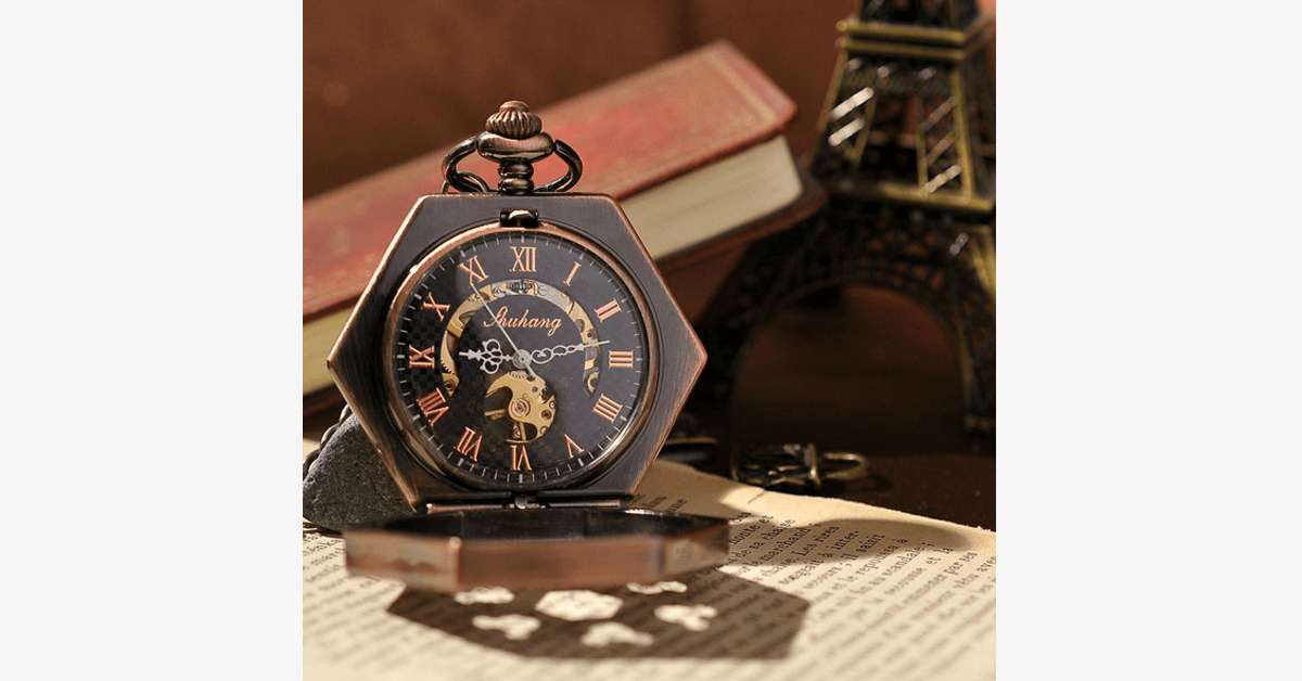 Classic Mechanical Pocket Watch - Elegant Time Tracker