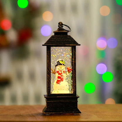 Holiday Christmas Globe Tabletop Lamp Decor
