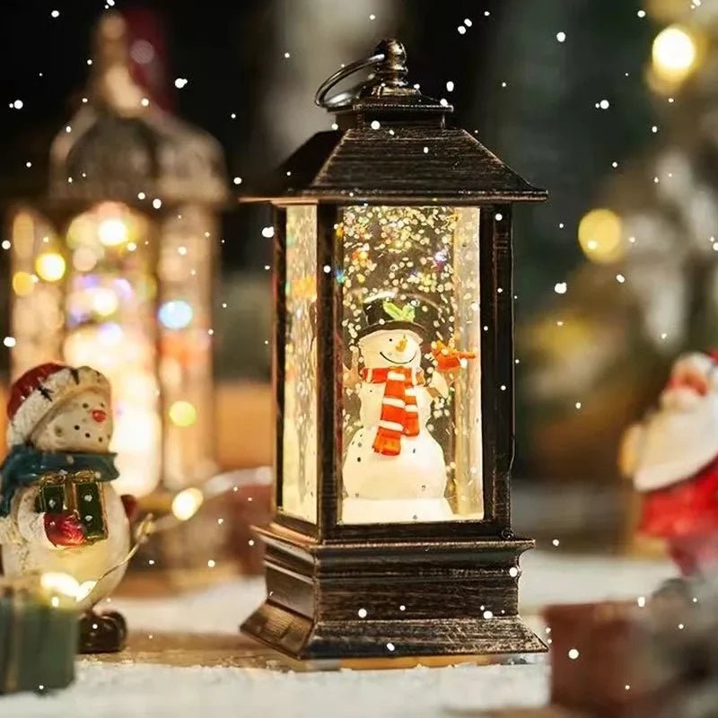 Holiday Christmas Globe Tabletop Lamp Decor
