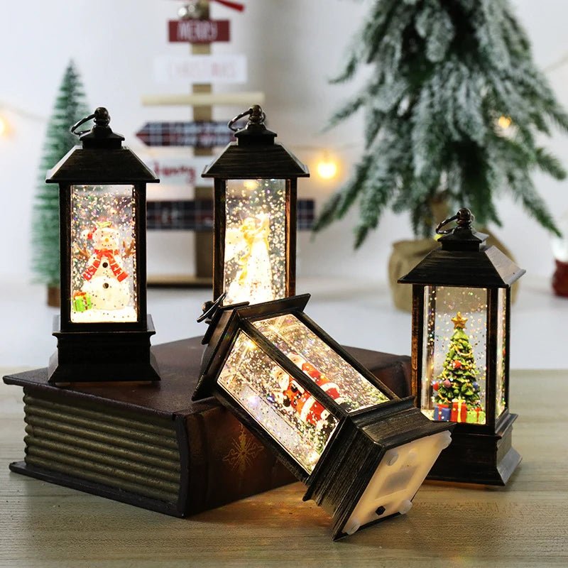 Holiday Christmas Globe Tabletop Lamp Decor