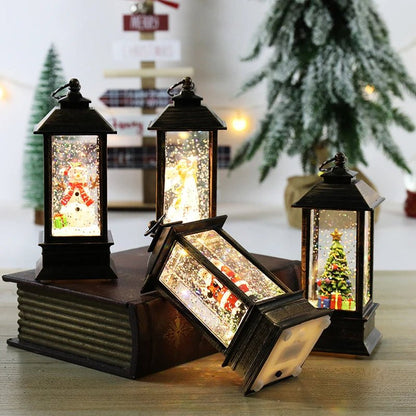 Holiday Christmas Globe Tabletop Lamp Decor