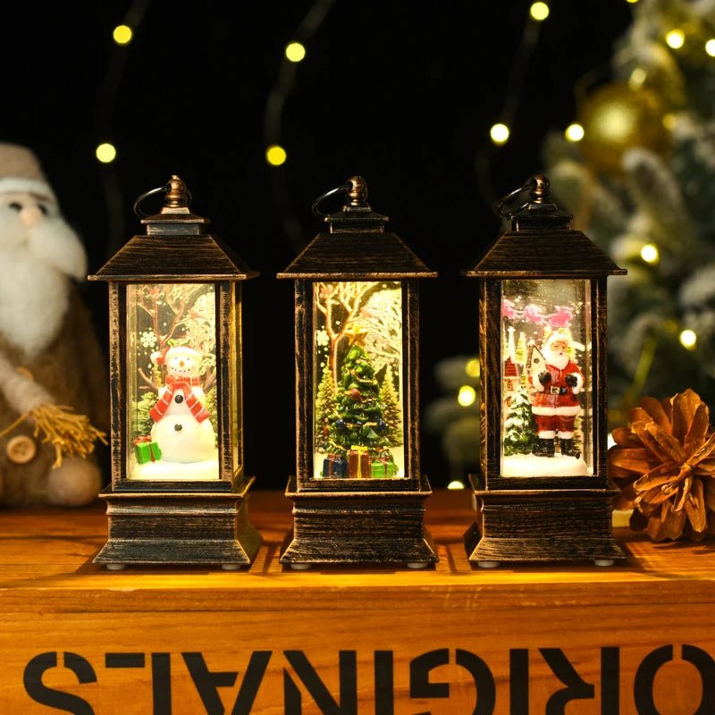 Holiday Christmas Globe Tabletop Lamp Decor