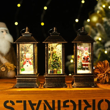 Holiday Christmas Globe Tabletop Lamp Decor
