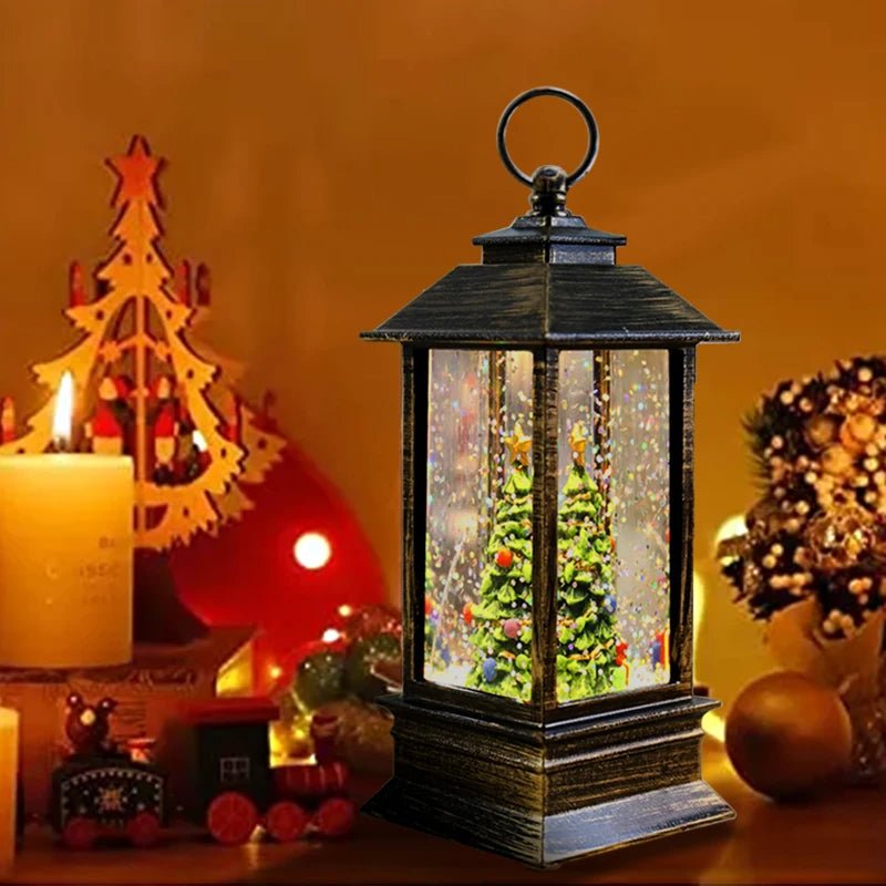 Holiday Christmas Globe Tabletop Lamp Decor