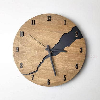 Big Wooden Decorative Wall Clock - Luxicro