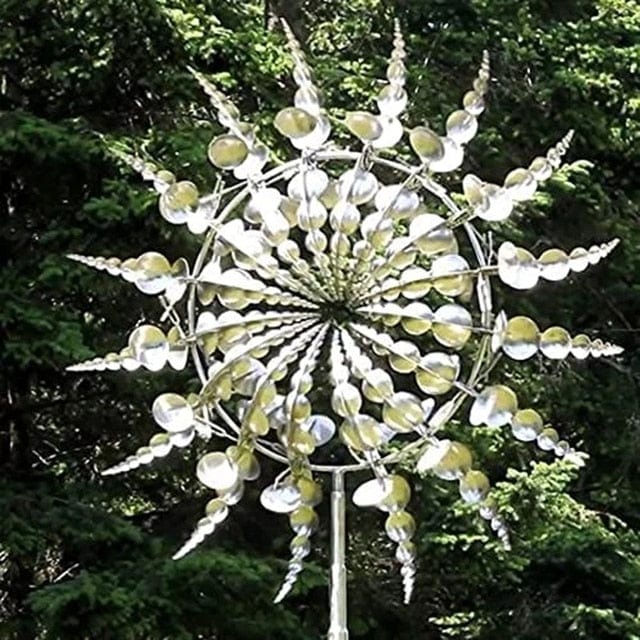 Decorative Metal Windmill Kinetic Sculpture - Luxicro