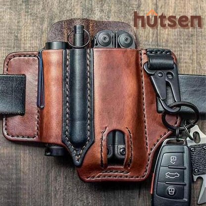 Authentic Brown Leather Work Belt - Luxicro