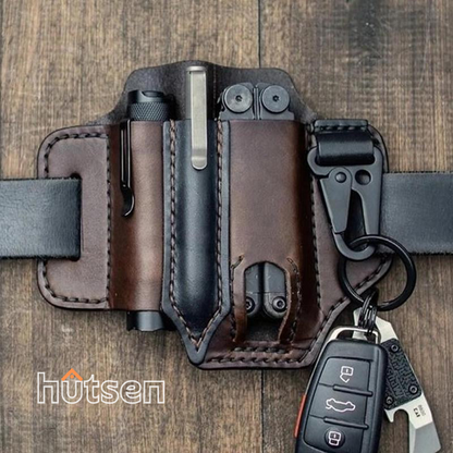 Authentic Brown Leather Work Belt
