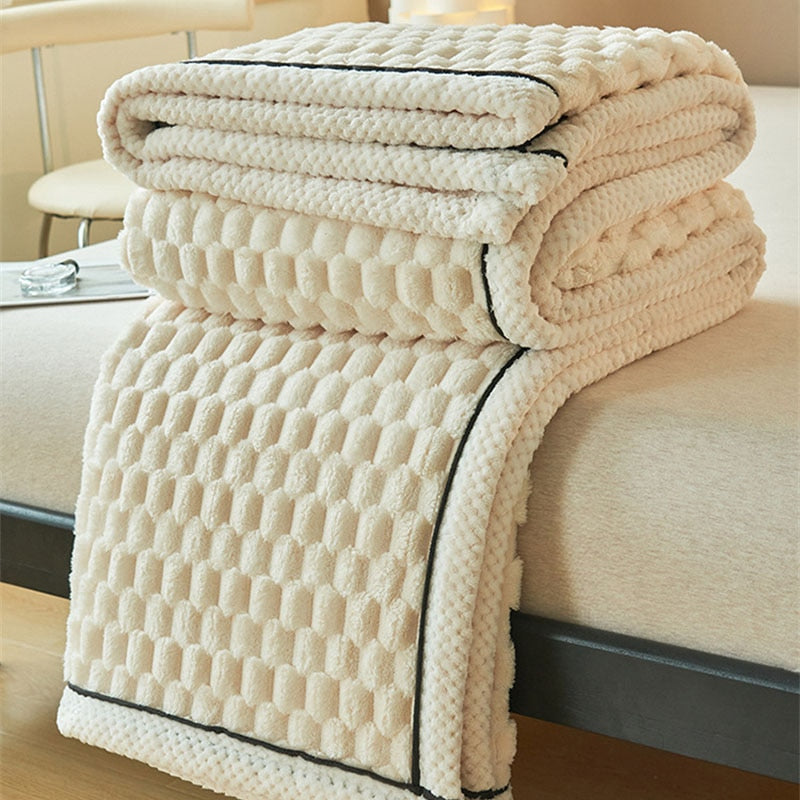 Cozy Luxury Fleece Throw Blanket