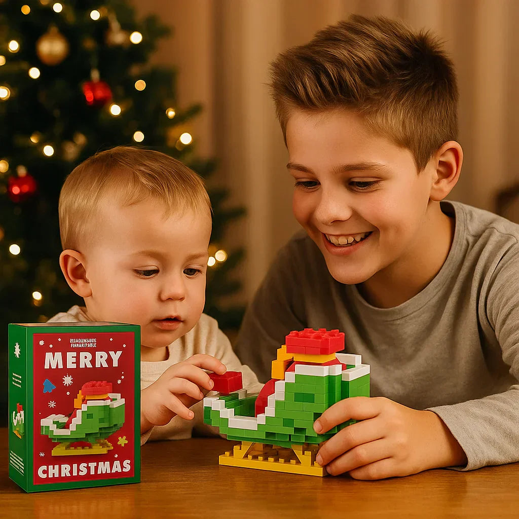 Vibrant Holiday Lego Style Figurines - Kids Playset