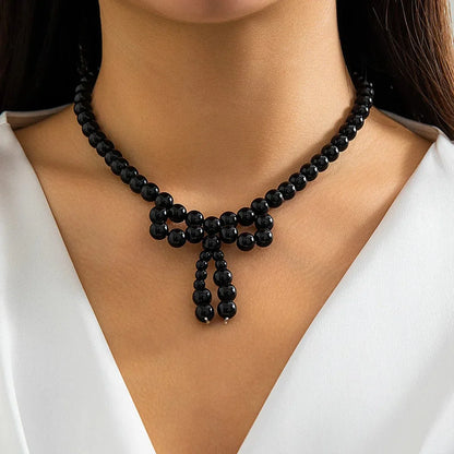 Dainty White Pearl Drop Necklace