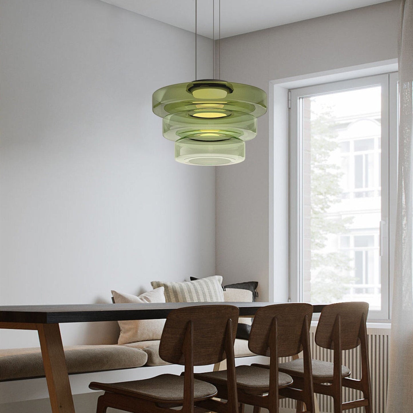 Sleek Glass Pendant Light in Vintage Design