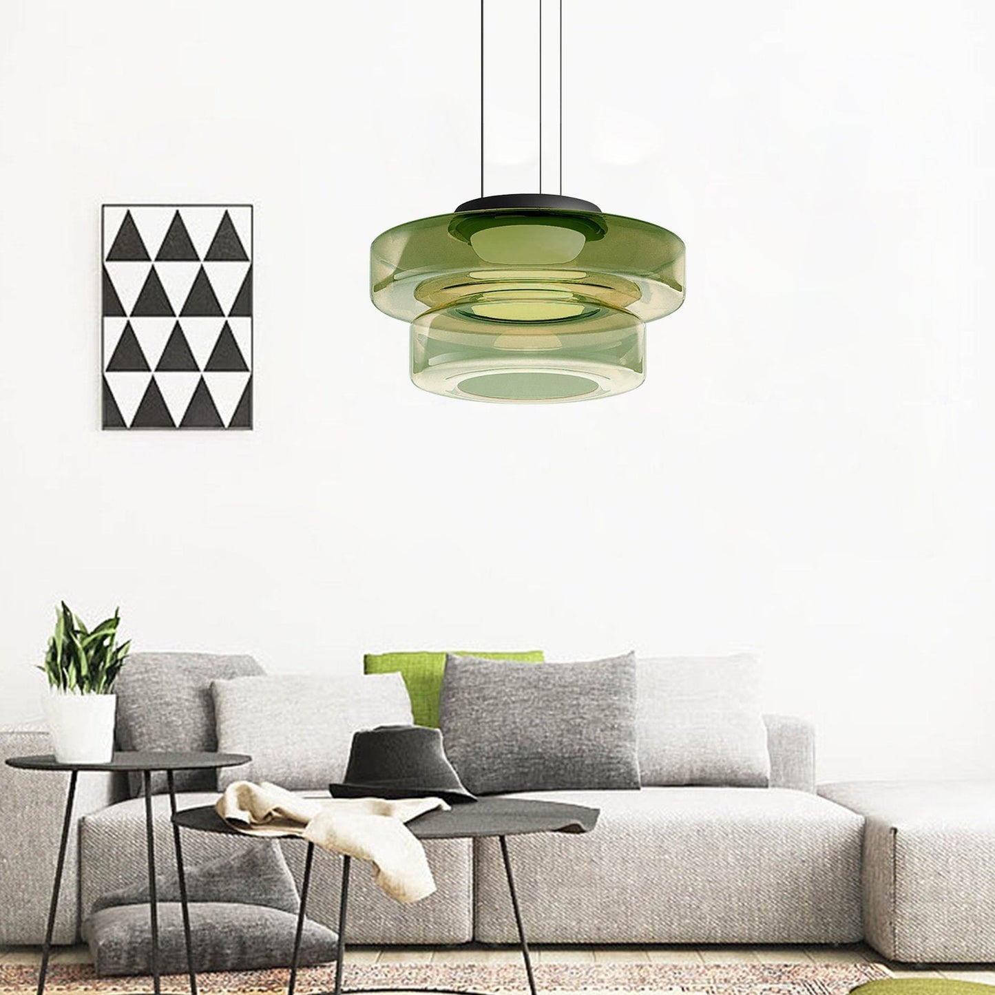 Sleek Glass Pendant Light in Vintage Design