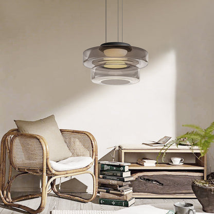 Sleek Glass Pendant Light in Vintage Design
