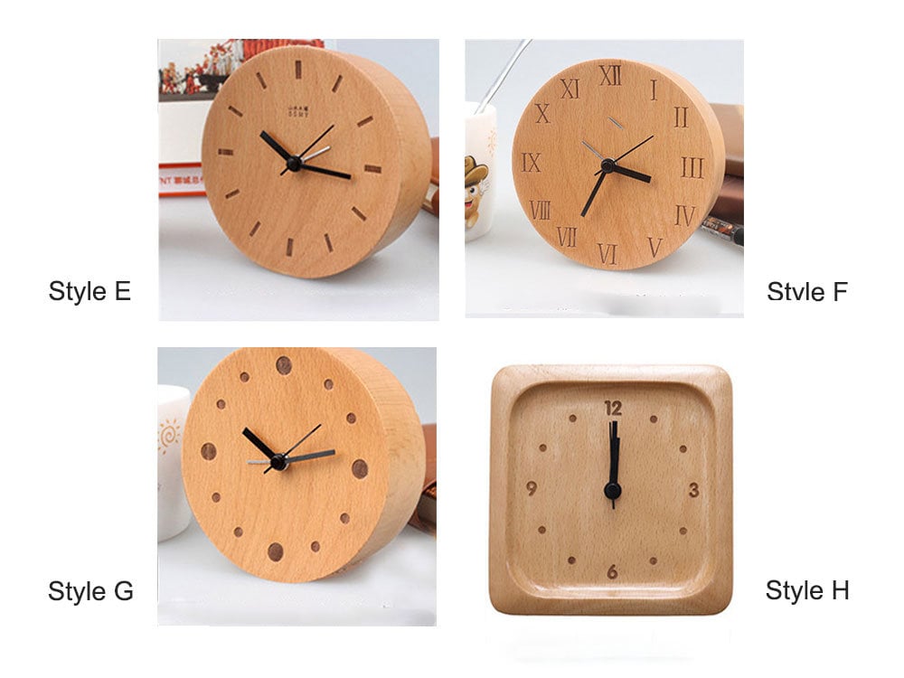 Simple Wooden Digital Alarm Clock for Bedroom