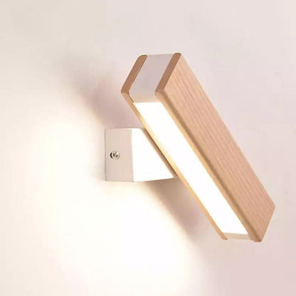 Contemporary Wooden Adjustable LED Bedroom Wall Light