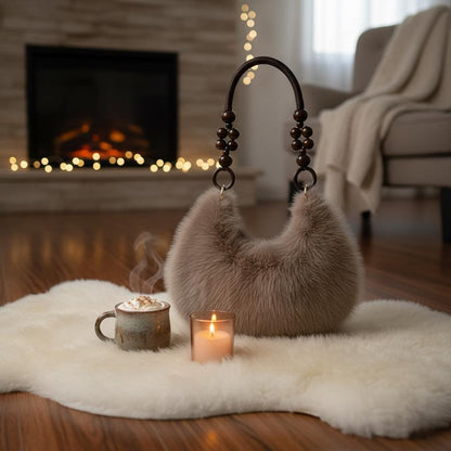 Soft Fake Fur Tote Daily Shoulder Bag