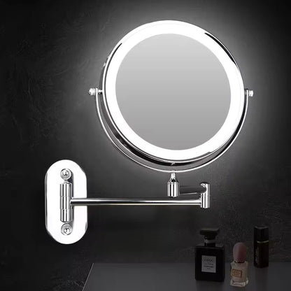Bright Adjustable Makeup Mirror with Magnifying Light