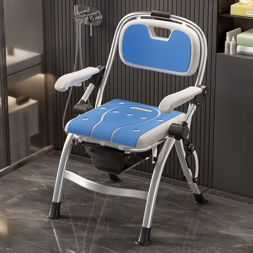 Easy Grip Shower Chair for Elderly - Luxicro