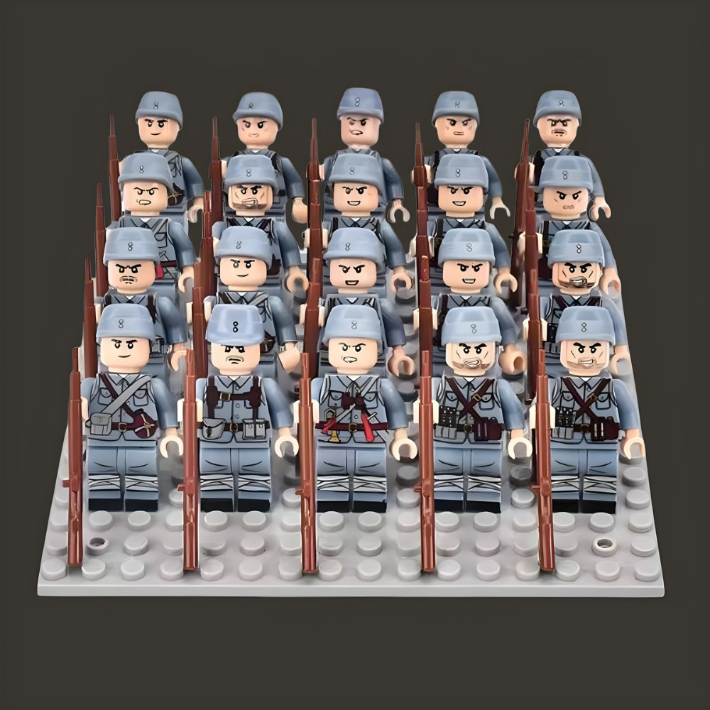 Cool Army Brick Construction Play Set