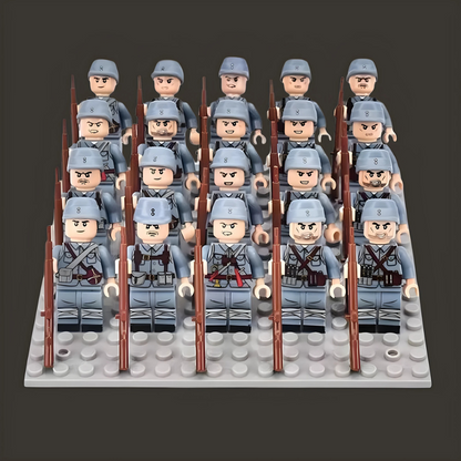 Cool Army Brick Construction Play Set