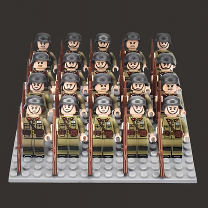 Cool Army Brick Construction Play Set