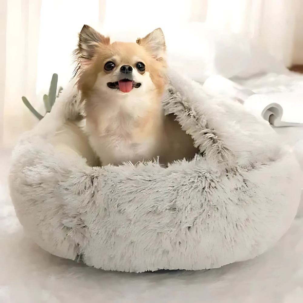 Cozy Pet Plush Hideaway Dog Bed