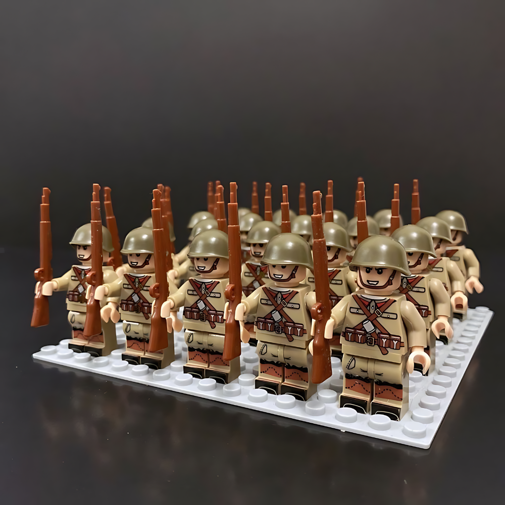 Cool Army Brick Construction Play Set - Luxicro