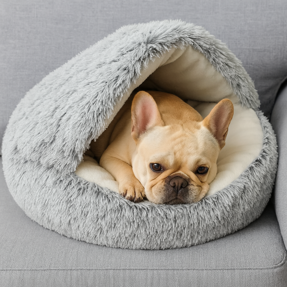 Cozy Pet Plush Hideaway Dog Bed - Luxicro
