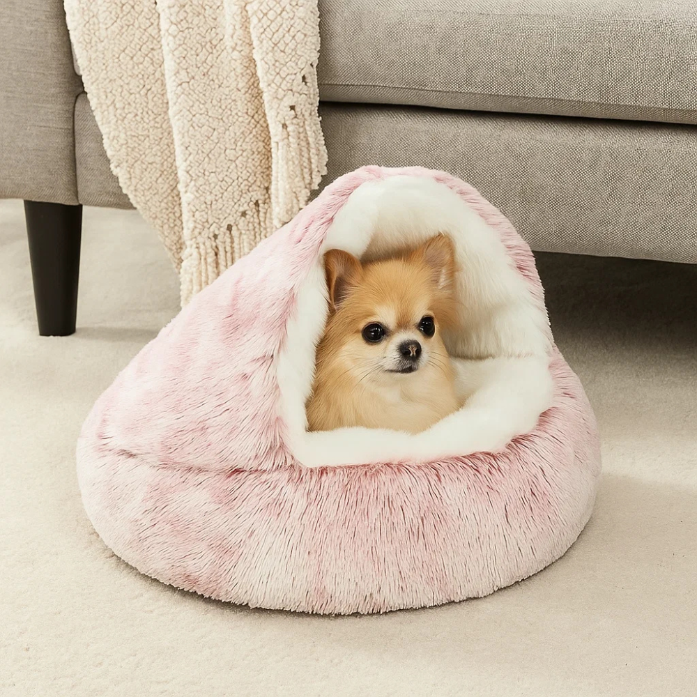 Cozy Pet Plush Hideaway Dog Bed