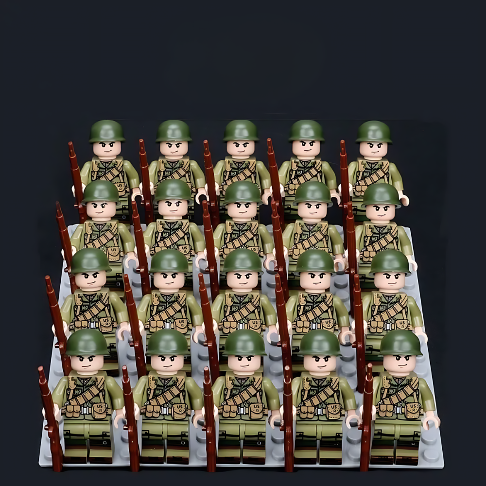 Cool Army Brick Construction Play Set